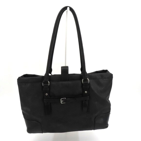 Tumi Villa Turin 73105D2 Black Canvas Work Travel Tote Handbag Purse Bag Commute - Picture 7 of 16